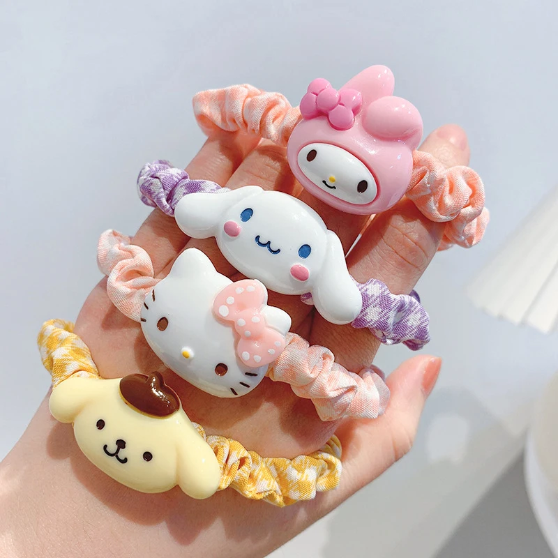 

Sanrio мультяшная резинка для волос Kawaii My Melody Cinnamoroll завязка для волос милый конский хвост аксессуары для волос для девочек Подарки