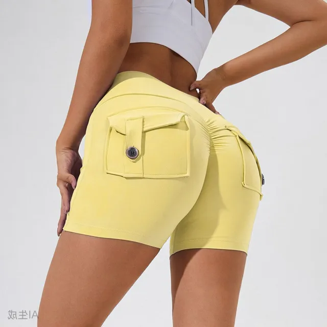 Leggings de sport 2026 pour femme avec poches, taille haute, effet push-up, pour yoga et entraînement, effet seconde peau, XP89