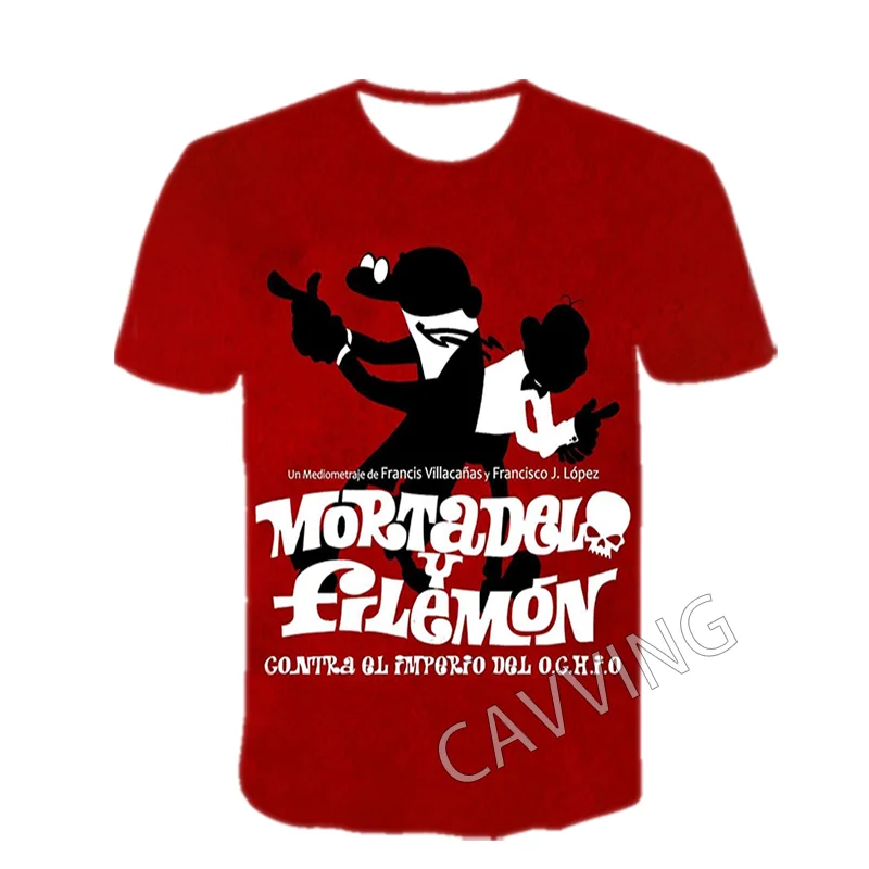 Stylish 3D Print Mortadelo y Filemón Graphic Casual T-Shirts - Unisex Harajuku Hip Hop Tops