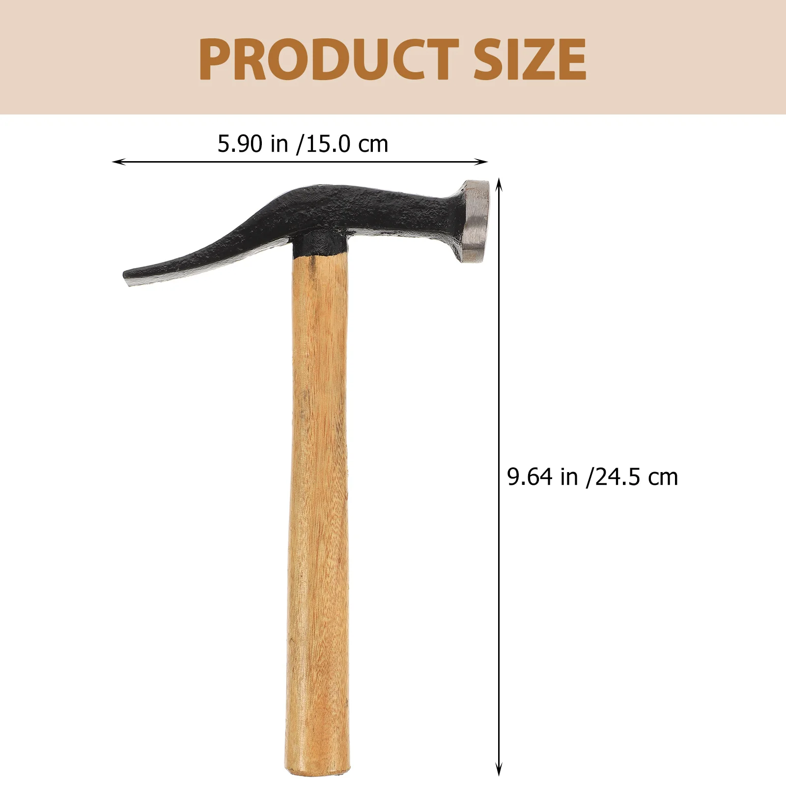 Wooden Handle Shoe Repair Hammer Claw Tools Multi-use Manual Repairing Sole Household DIY Work 4