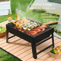 Collapsible BBQ Grill Outdoor Portable Charcoal Fire Pit Full Set no Smoke Carbon Roast Meat for Home - Image 2