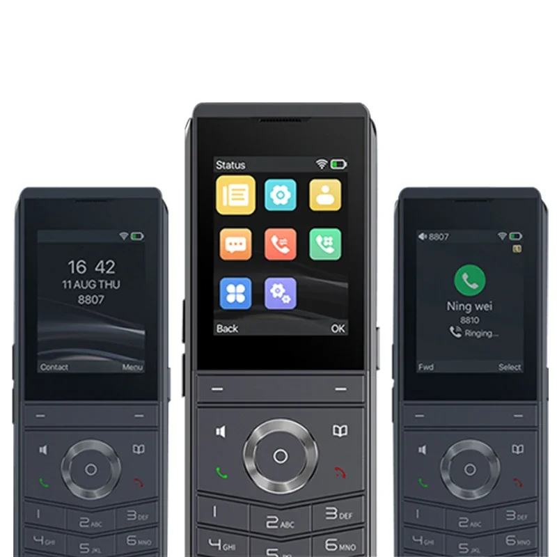 W611W Wireless Portable Wi-Fi Phone Wireless Voip Phone ColorLCD 2SIP Lines Wi-Fi 2.4GHz & 5GHz Wi-Fi6 BT5.0