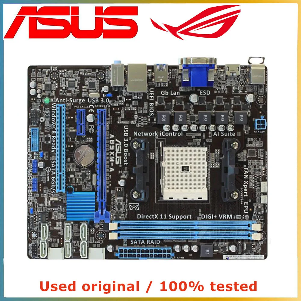

Материнская плата для ASUS A85XM-A компьютера FM2 DDR3 32 ГБ для AMD A85X десктопная материнская плата SATA III USB PCI-E 3,0 X16