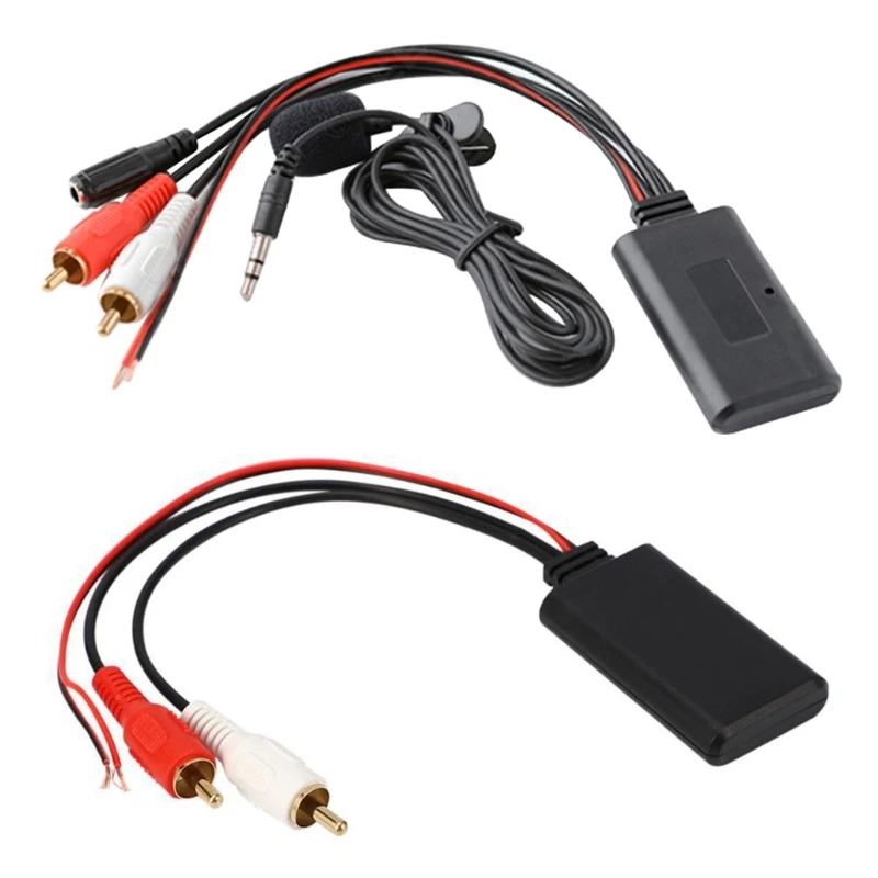 

Bluetooth-compatible A2DP Music Streaming 12V To Car Stereo Radio RCA 3.5mm Aux In Adapter 2RCA Male Head