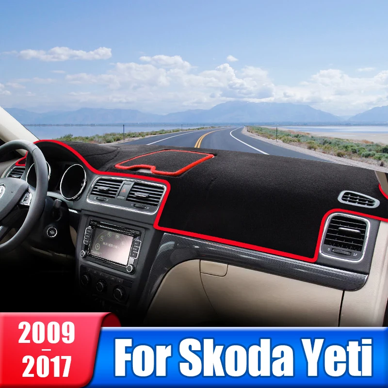 

Car Dashboard Cover For Skoda Yeti 5L 2009 2010 2011 2012 2013 2014 2015 2016 2017 Instrument Desk Sun Shade Mat Pad Accessories