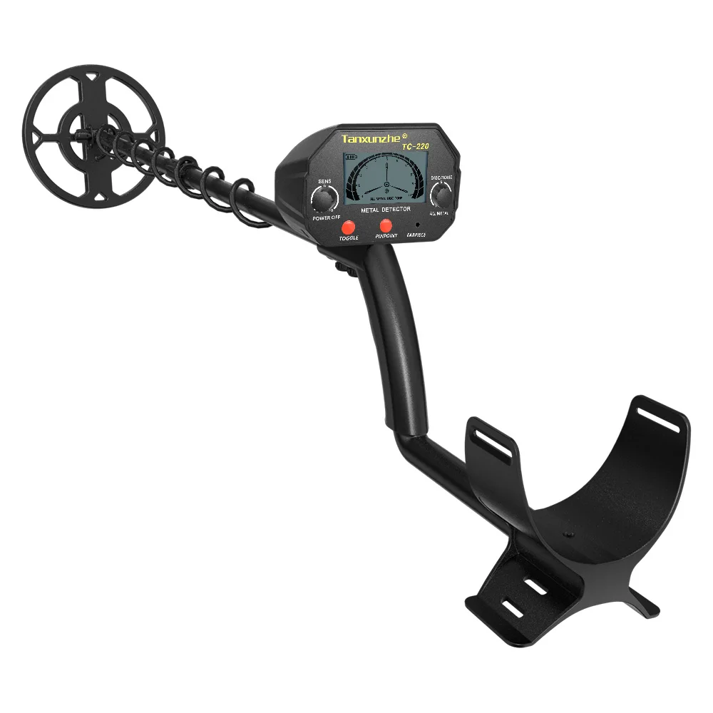 Protable TC-220 metal detector with 5 modes LCD screen display detector all metal/precise positioning Underground gold detector