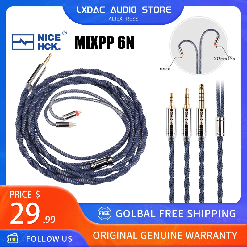 

NiceHCK MixPP 6N OCC Copper HiFi Earphone Cable 3.5/2.5/4.4mm MMCX/0.78 2Pin for HOLA Zero KATO Winter Aria LAN A5000 Cadenza