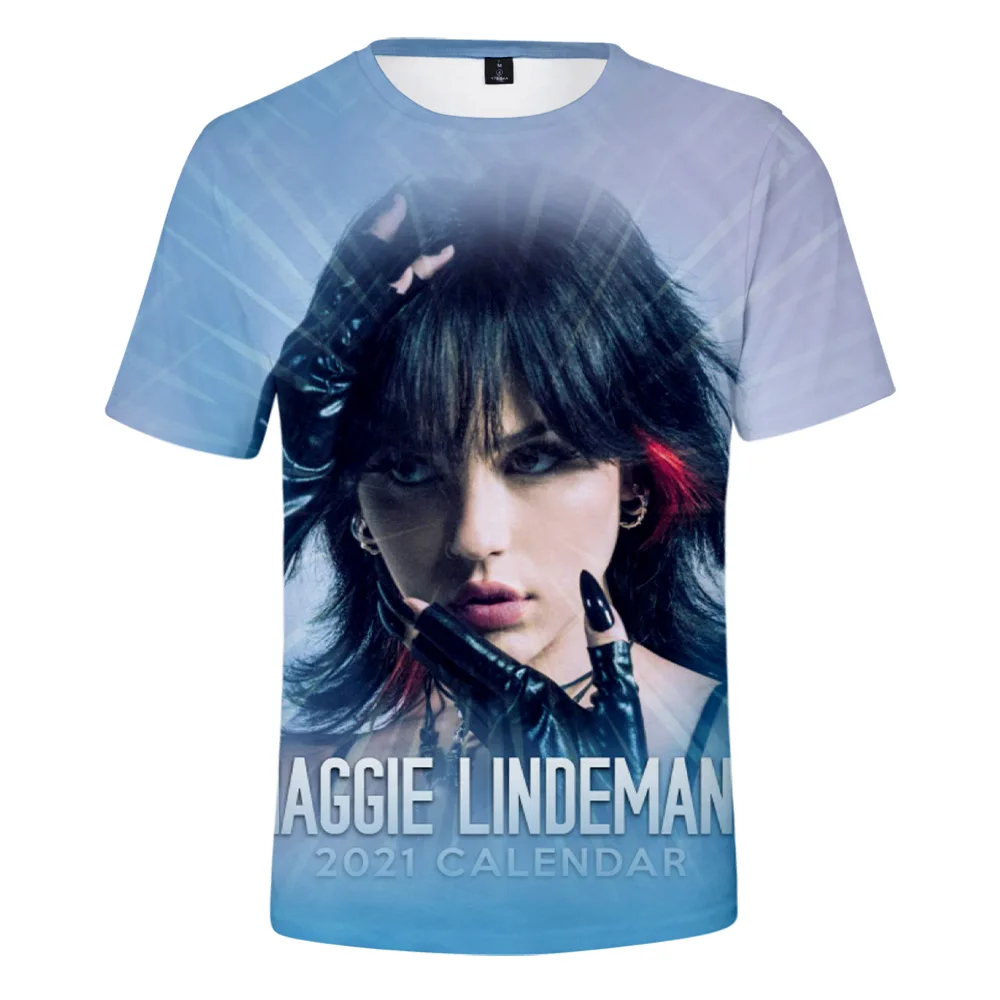 Мэгги Линдеманн футболка с круглым вырезом с коротким рукавом мужская женская футболка 2023 Повседневный стиль 3D одежда