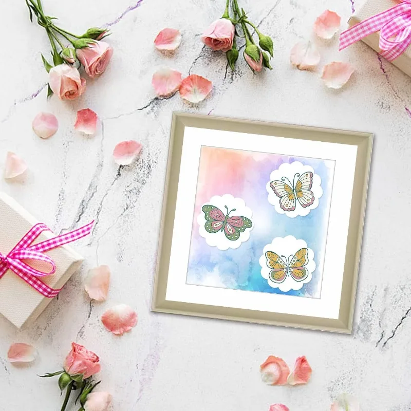 Clear Stamps Butterfly Silicone Transparent Rubber PVC Plastic for Spring Crafts
