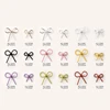 20PCS Versatile Simple Colorful Thin Bowknot Hand-twisted Iron Wire Bow Alloy Nail Art Rhinestones Decorations Manicure Charms 1