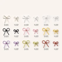 20PCS Versatile Simple Colorful Thin Bowknot Hand-twisted Iron Wire Bow Alloy Nail Art Rhinestones Decorations Manicure Charms 1