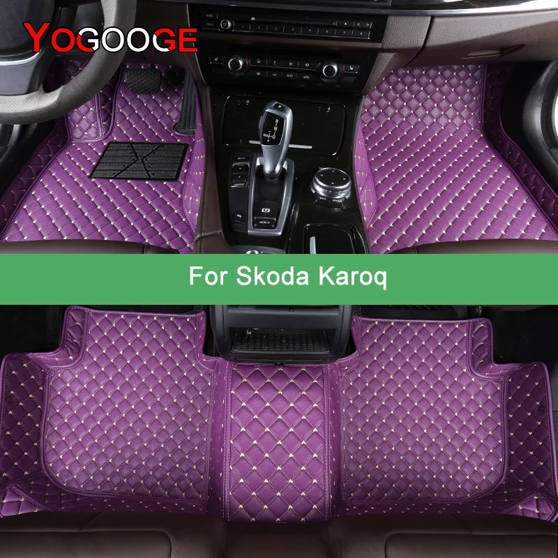 

YOGOOGE Custom Car Floor Mats For Skoda Karoq Auto Carpets Foot Coche Accessorie