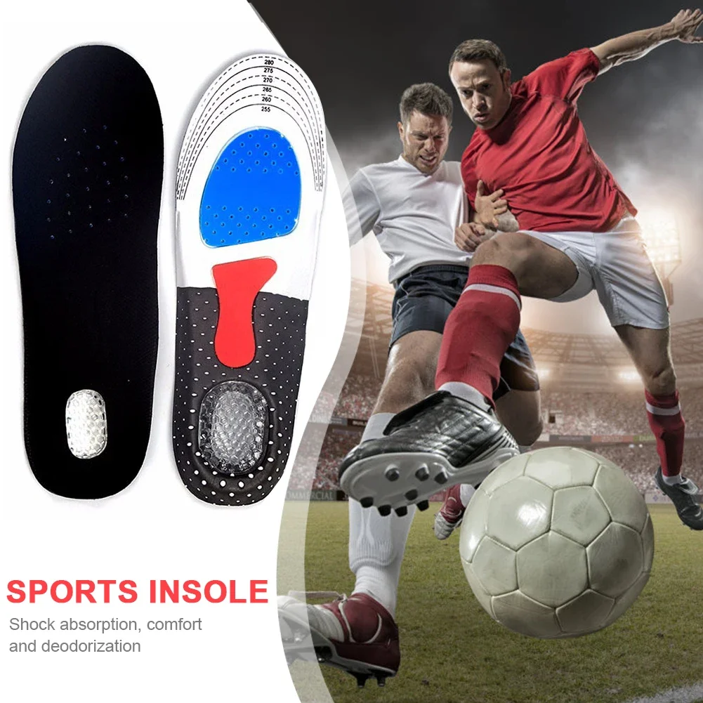 Silicone Arch Support Shoes Insoles Breathable Orthotic Cushion Inserts (L)