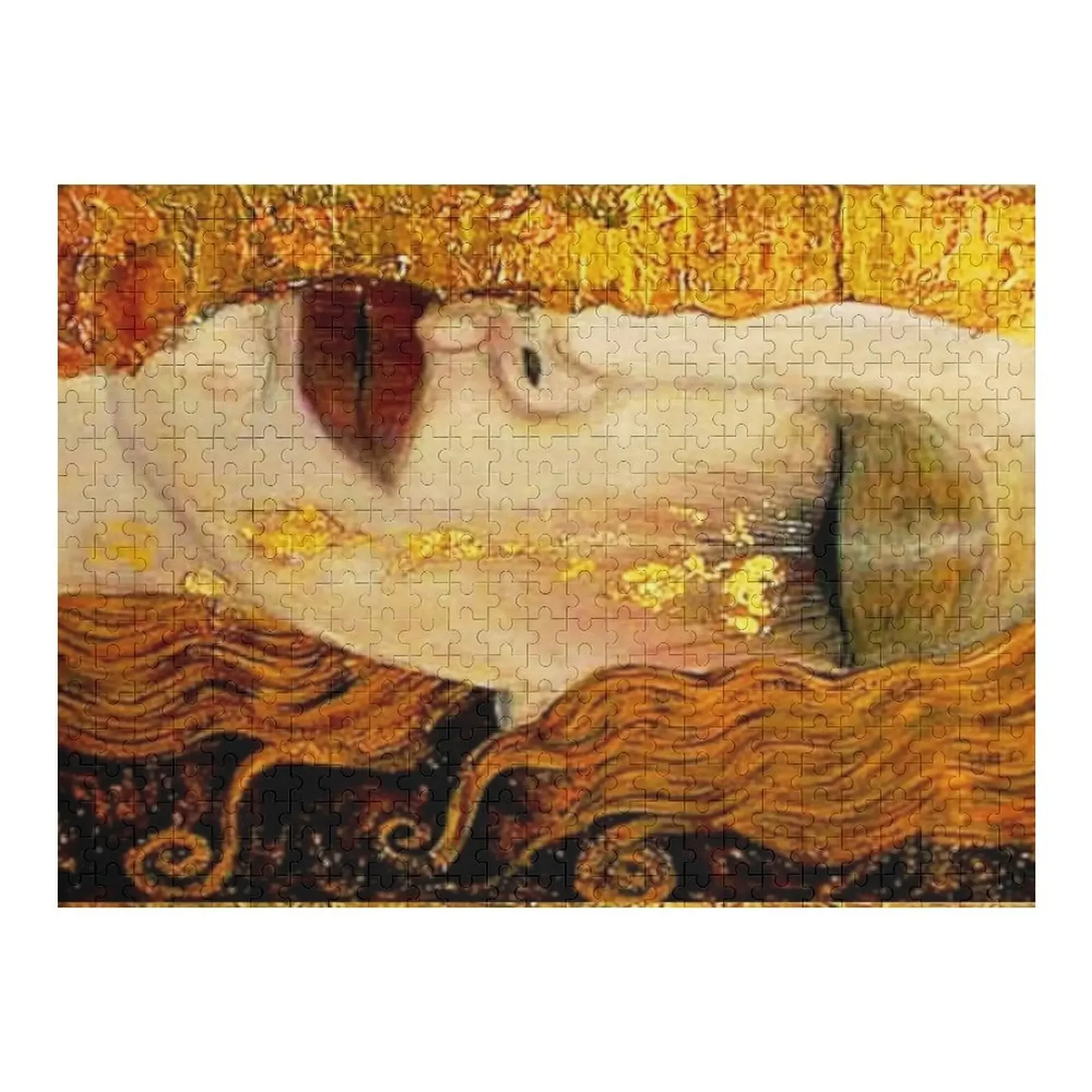 

Gustav Klimt Freya's Tears w/Signature| Women's Grief Art Nouveau Jigsaw Puzzle Name Wooden Toy Wood Photo Personalized Puzzle