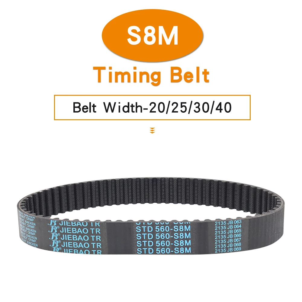 Correia de Borracha para Synchronous Largura 20 25 S8m512 mm para 8m Synchronous Synchronous 520 528 552 560 576 Belts Belts
