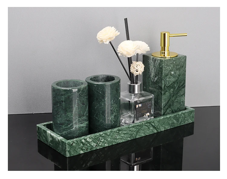 Indian Green Marble Bathroom Set image 7
