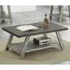 Roundhill Furniture Athens Contemporary 3-Piece Wood Shelf Coffee Table Set, 24D x 48W x 19H in, Walnut and Gray 4