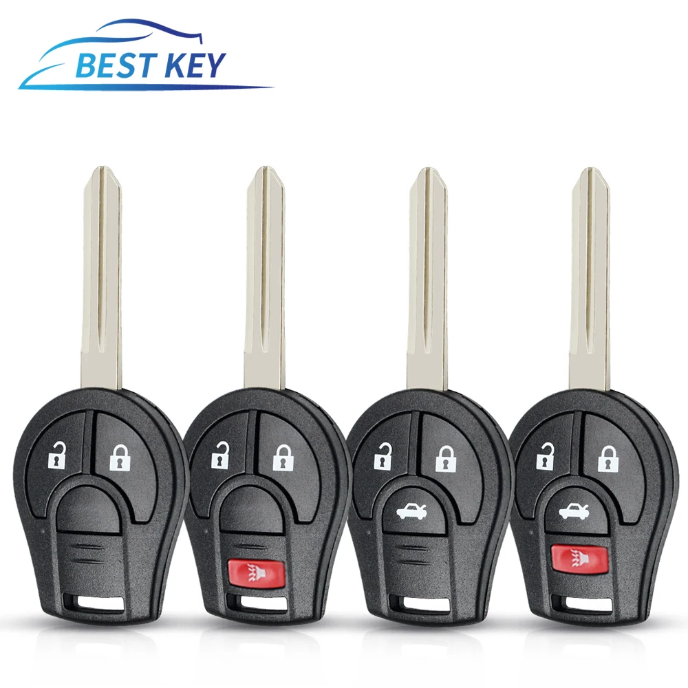 BEST KEY Smart Remote Key Case Shell Car Styling Fob For Nissan Cube Qashqai Juke March Tiida Micra Suny Sylphy   2/3/4 Buttons