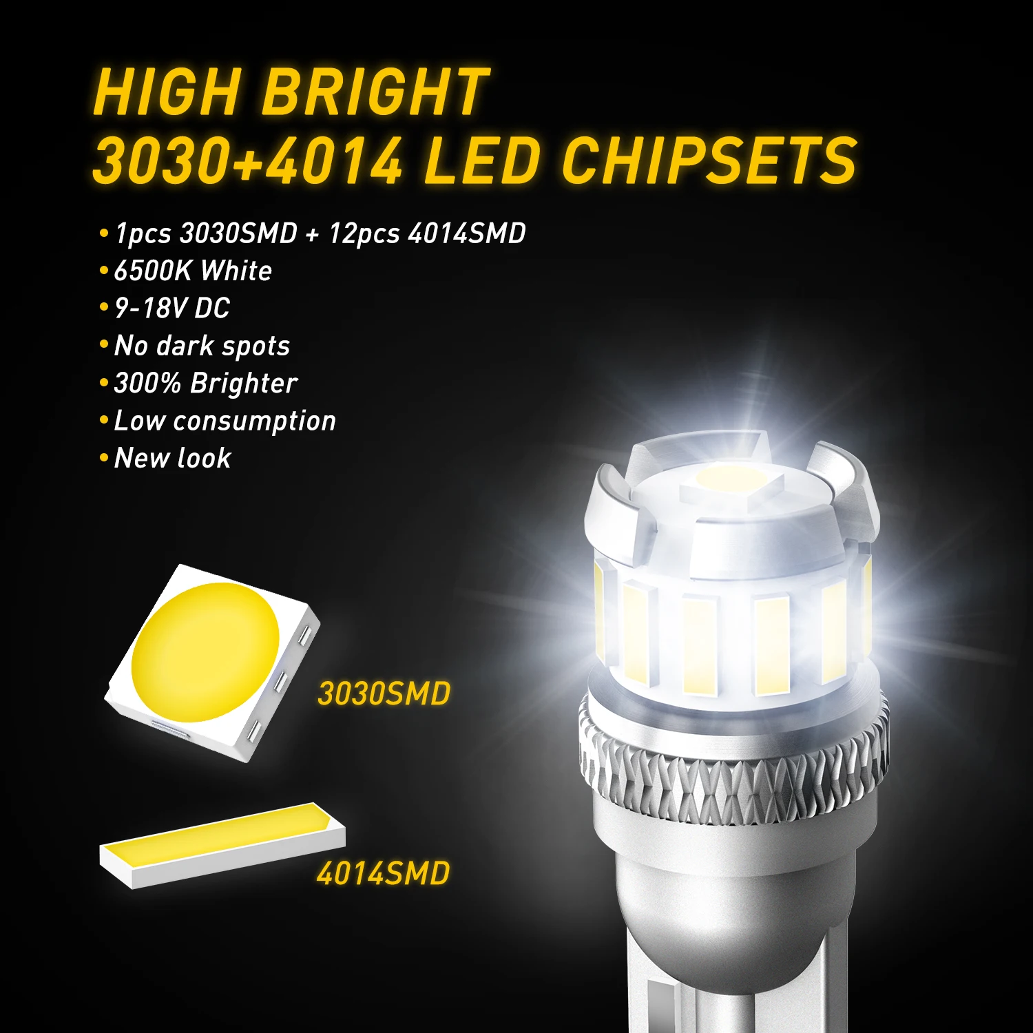 AUXITO-10x T10 W5W Led  Canbus 194 168, LED ڵ  ׸  12V ȭƮ 6500K   ο BMW ƿ ׽ ȣȯ