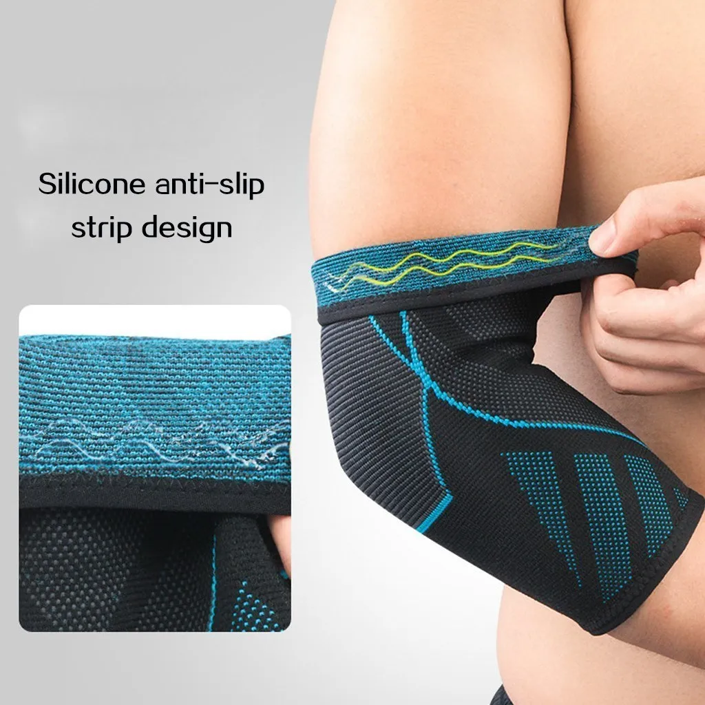 WOSWEIR-2 PCS Compression Elbow Support Pads Elastic Brace for Men Women Basketball Volleyball Fitness Protector Arm Sleeves