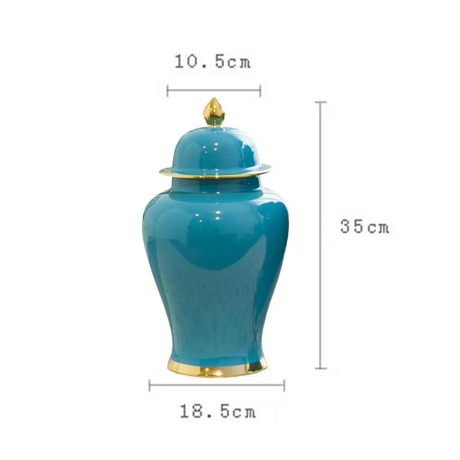 Ceramic Ginger Jar Container with Lid Floral Arrangement for Bedroom Home Kapaklı Seramik Zencefil Kavanozu, Yatak Odası Evi için Çiçek Düzeni