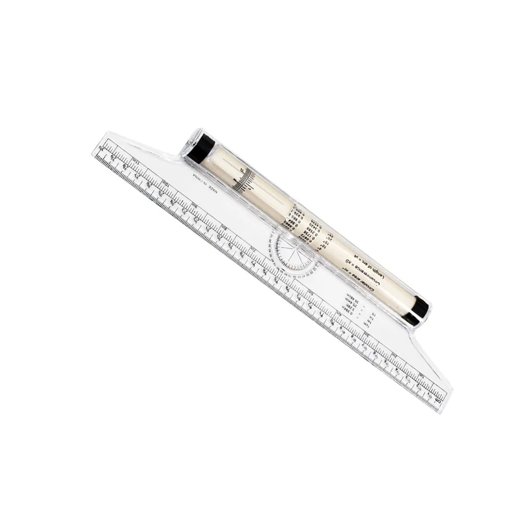 30Cm 롤링 평행자, 전문가용 플라스틱 다용도 드로잉 스케일, 정밀 각도 측정용, 학생/사무실용