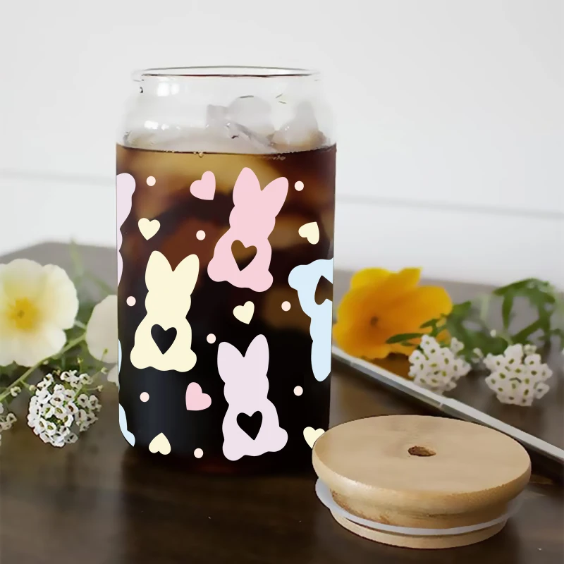 Easter UV DTF Transfer Happy Juice Printed Sticker For The 16oz Libbey Glasses Wraps Bottles D28552