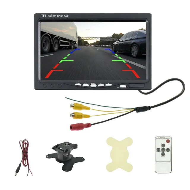 MJDOUD 7 Inch Car Rear View Camera Monitor for Truck Parking Display 936V HD Reversing Camera