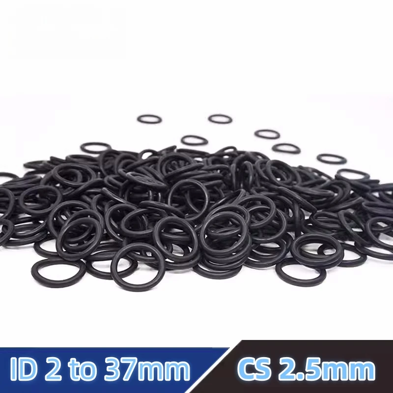 

Custom NBR O-rings CS 2.5mm Gasket NBR70 NBR90 Cushion Temperature Heat Oil Resistant Wear-resisting Waterproof Dustproof Black