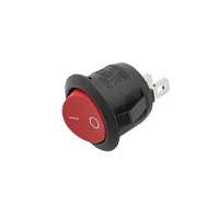 KCD1-105 20 mm Diameter Round Rocker Switch AC 250V/6A 125V/10A Round Boat Rocker Power Push Button Switch Red Black 6