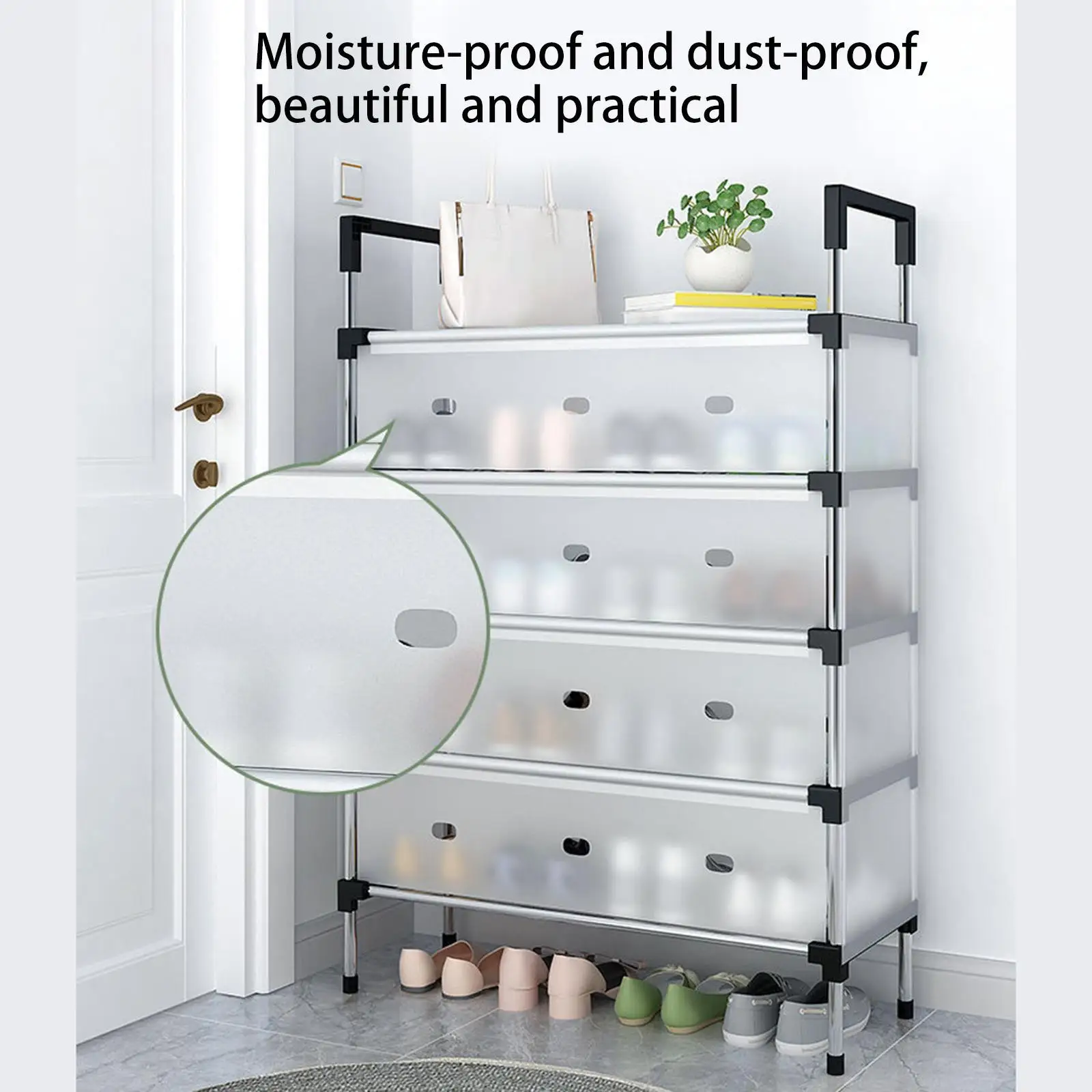 Shoe Rack Shoe Organizer Multifunction Sturdy Dustproof Storage Organizer Shelf for Entryway Apartment Hallway Books Sneakers Shoe Rack Shoe Organizer Multifunction Sturdy Dustproof Storage Organizer Shelf for Entryway Apartment Hallway Books Sneakers