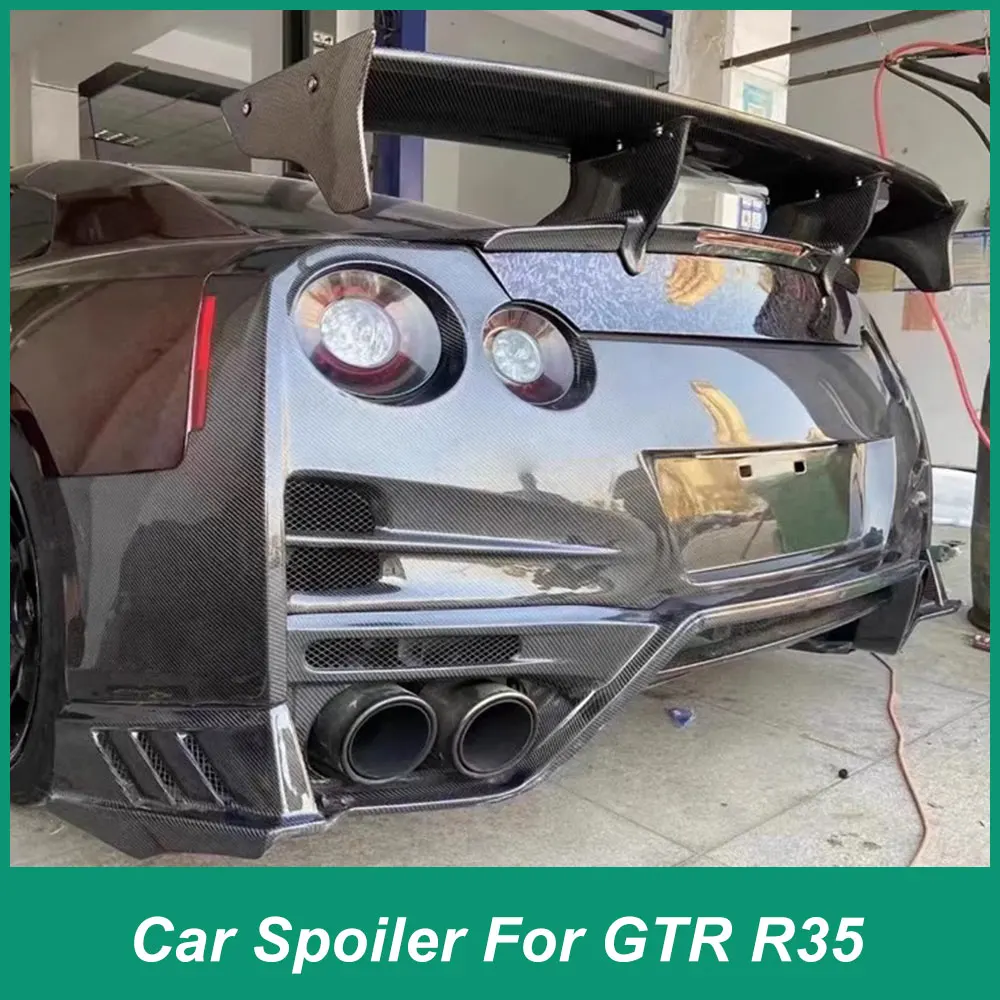 

For Nissan GTR R35 2007-2018 Rear Trunk Iid Spoiler High Quality Carbon Fiber Material Fender Accessories Car Accessories Black