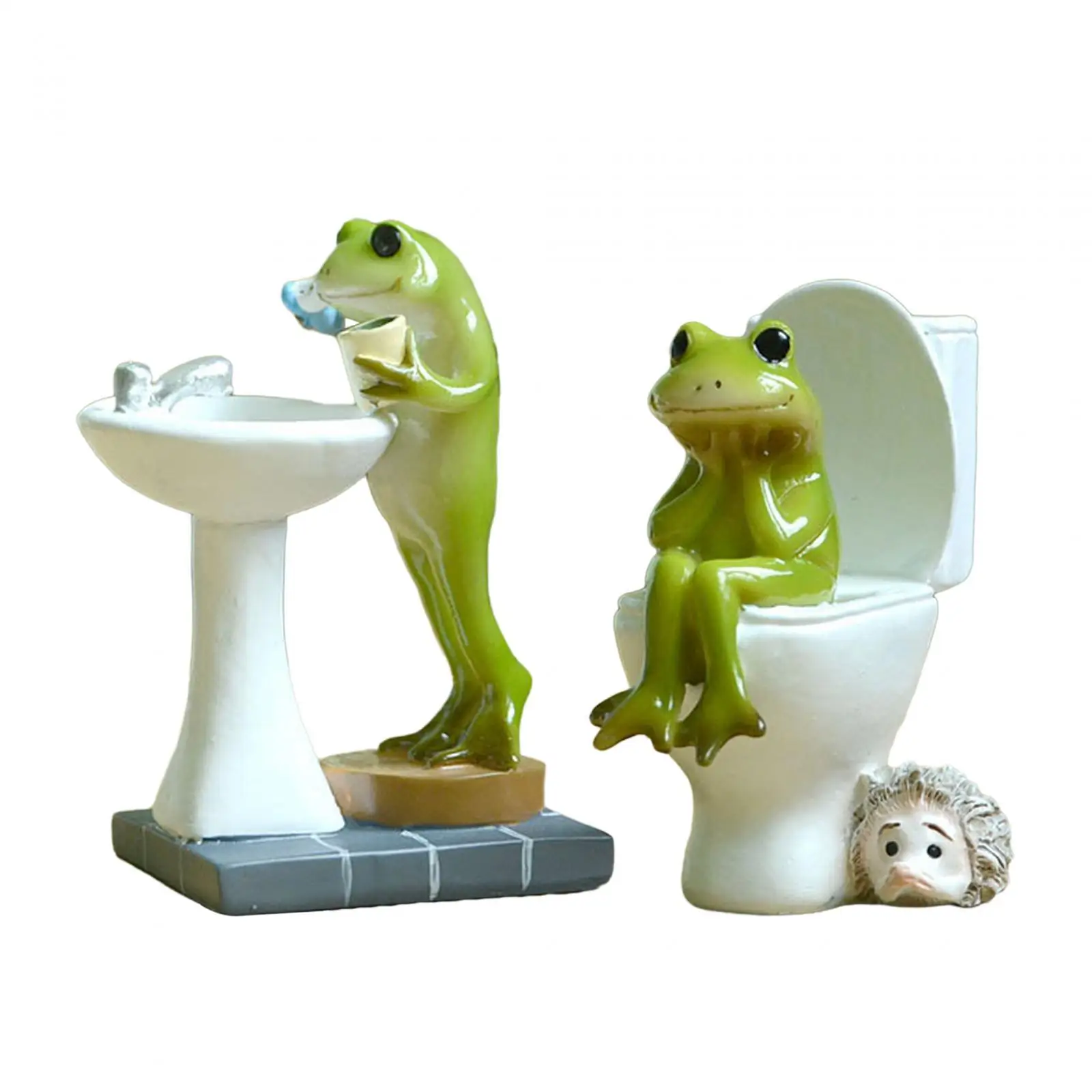 Frog Statue for Garden Outdoors Home for Desktop Home Desk Decoration Garden