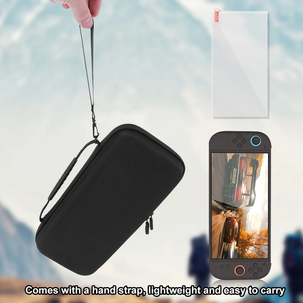 EVA Carrying Case & Screen Protector for Switch 2 Portable Storage Bag Anti-scratch with 10 Game Cards Holder Games Accessories
