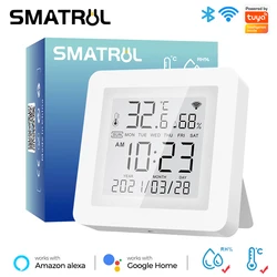 Tuya Wifi Smart Temperature And Humidity Sensor Indoor Hygrometer Thermometer Electronic LCD Display Support Alexa Google Home