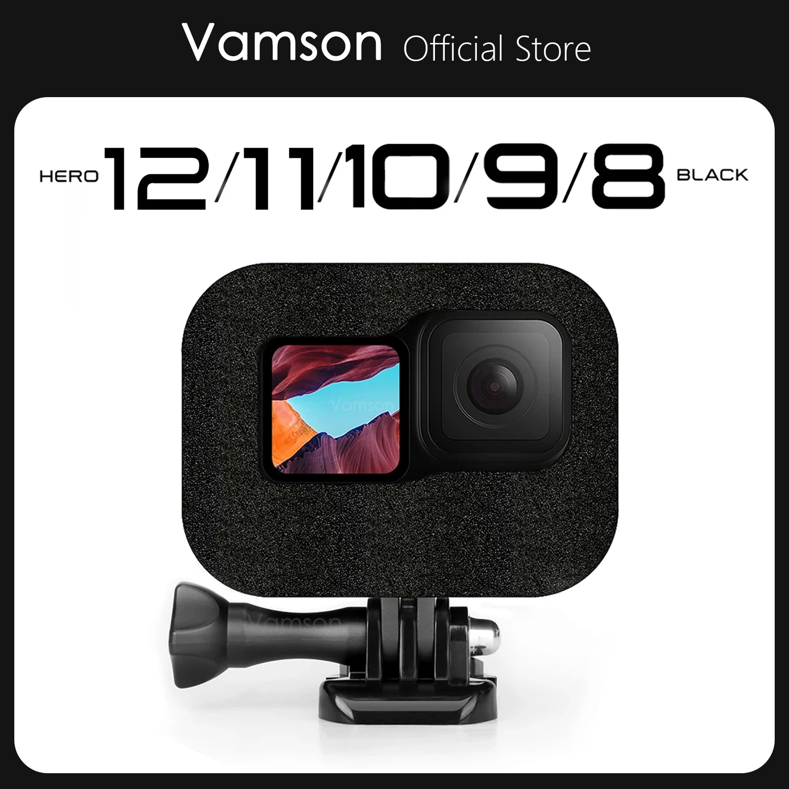Windshield Sponge Foam Case for GoPro Hero 12 11 10 9 8 Camera