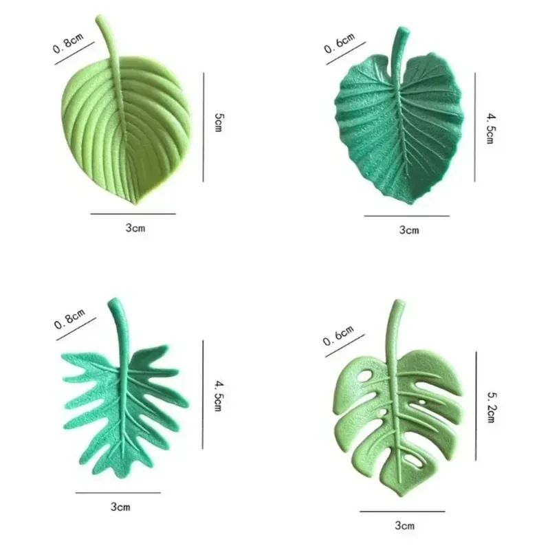 4PCS 크리 에이 티브 녹색 거북이 잎 자기 주방 메시지 보드 홈 인테리어 냉장고 선물