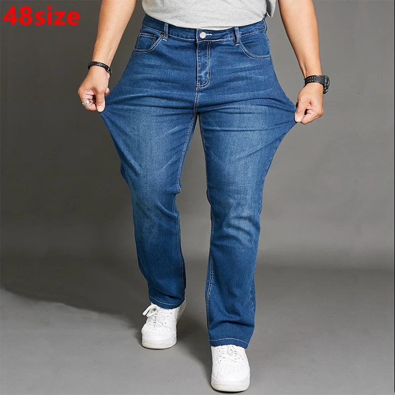 Jeans Pants Autumn Jeans Male Big Size Loose Plus Men's Pants Long 48 Denim Aliexpress