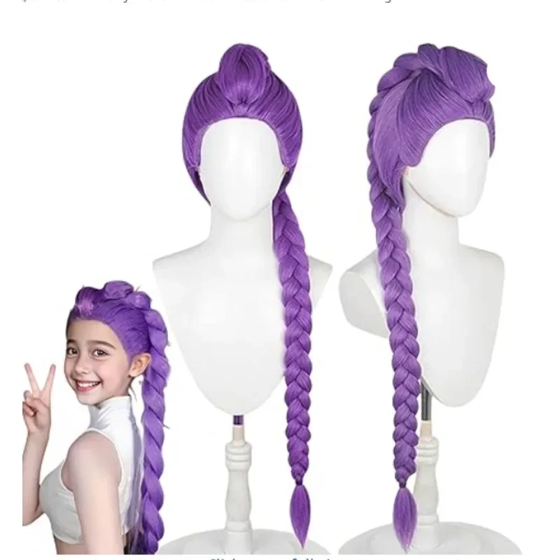 2025 Halloween Perruques de Costume de chasseurs de démons Rumi, perruques de Cosplay pour enfants, Anime Mira Zoey pour