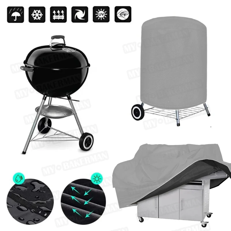 Grill cover 8 Size Heavy Duty waterproof compatible with Weber UV-resistant gas grill