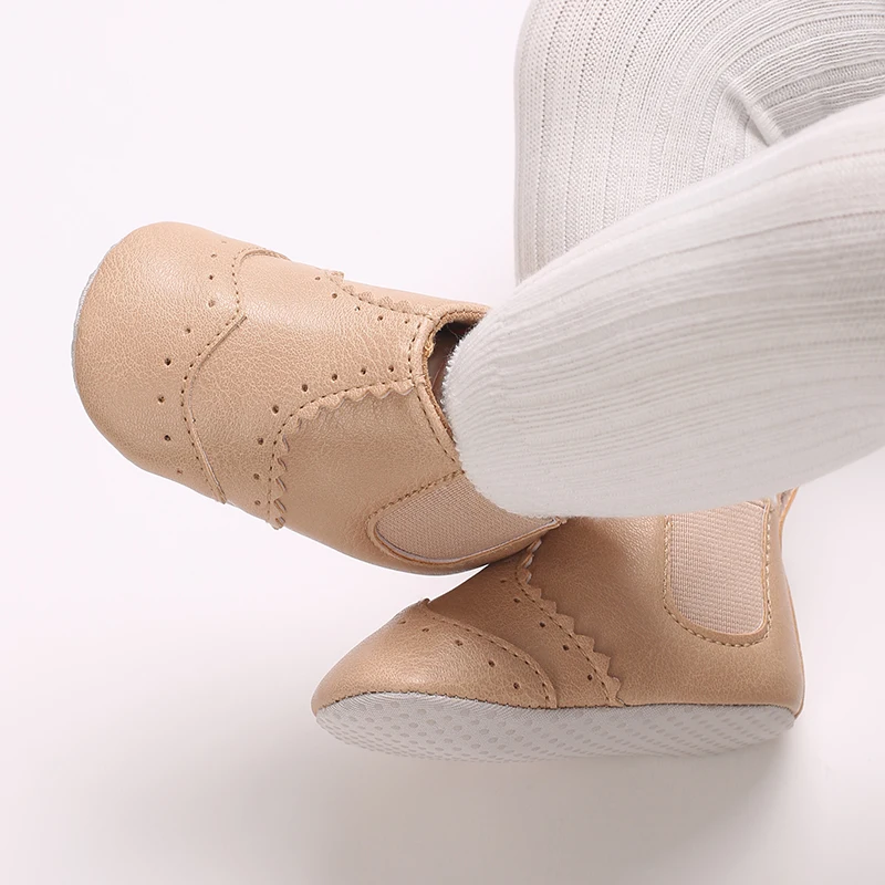0-18M Newborn Baby Shoes Themed Solid color Boy Shoes Casual Sneakers Soft Sole Non-Slip Toddler First Walkers 4 Colors