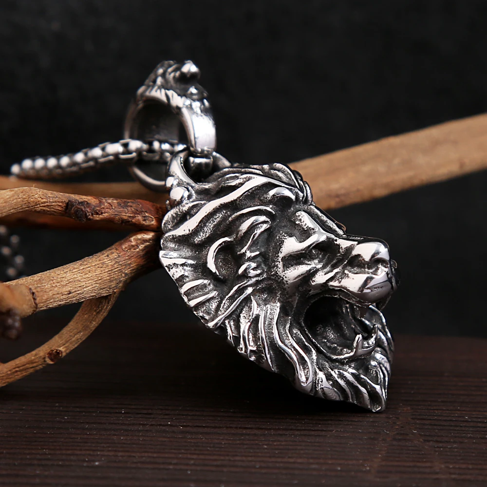 Stainless Steel Viking Compass Rune Axe Necklace Men's Vintage Nordic