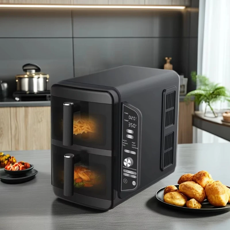 Air Fryer High Quality Stainless Steel 9.5L XL Double Stack SL400UK Digital Control Household Outdoor Hotel Use French German 2