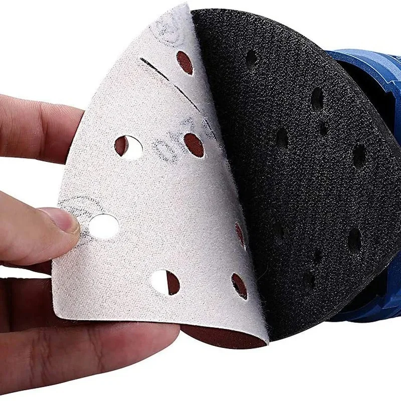 Sanding Discs Sandpaper Set Polish Sand Paper Sandpaper Tools Mini Sandpaper Kit 10pcs 11Holes Mouse 40-2000 Grits Paper Detail 160A Palm Sanding Sander Sander PSM Triangular Sandpaper Detail Multi Bosch