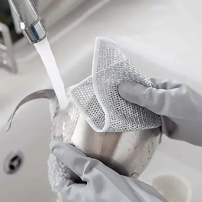Silver Wire Cleaning Cloth Oil Free For Grids Kitchen Stove Dishwashing And Pot Washing Household Cleaning