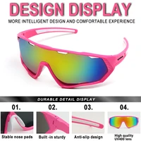 Lunettes de cyclisme roses pour femmes et filles, lunettes de soleil de vélo de route de montagne, vtt, lunettes de sport, vélo Triathlon, course à pied, vélo de Baseball en plein air 2