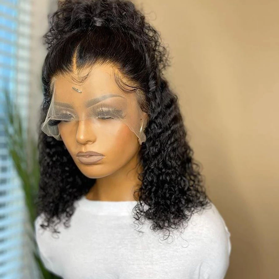 

26inch kinky curly Women Lace Front Wigs Natural hairline With Baby Hair Glueless Comfortable to wear 180%density