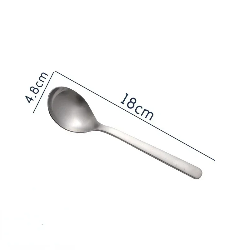 

Tableware Spoon Titanium Round Long Handle Supplies Outdoor Dinnerware Camping Bushcraft Big Pure Tourism Hiking Picnic