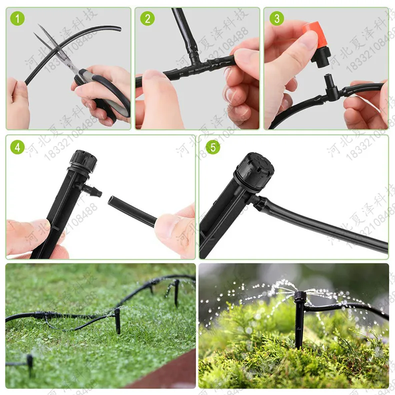 

50Pcs Adjustable 8 Hole Spiked Dripper Gardening Sprinkler Drip Irrigation Staked Emitters Garden Greenhouse Watering Device