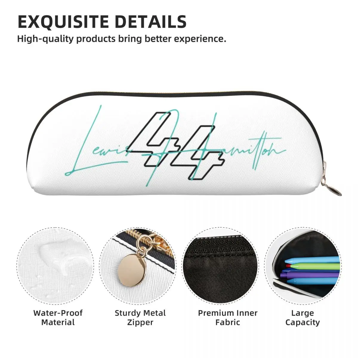 시그니처 F1 드라이버 루이스 해밀턴 연필 케이스 연필 주머니 보관 문구 용품 대형 보관 펜 상자 연필 가방